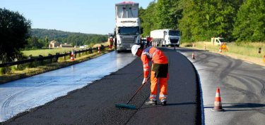 La RN141, une chaussée recyclée à 70 %