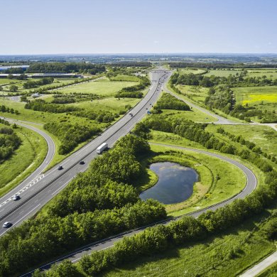 vue aérienne de l'A87