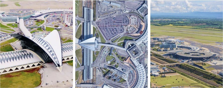 Vues aériennes d'un aéroport