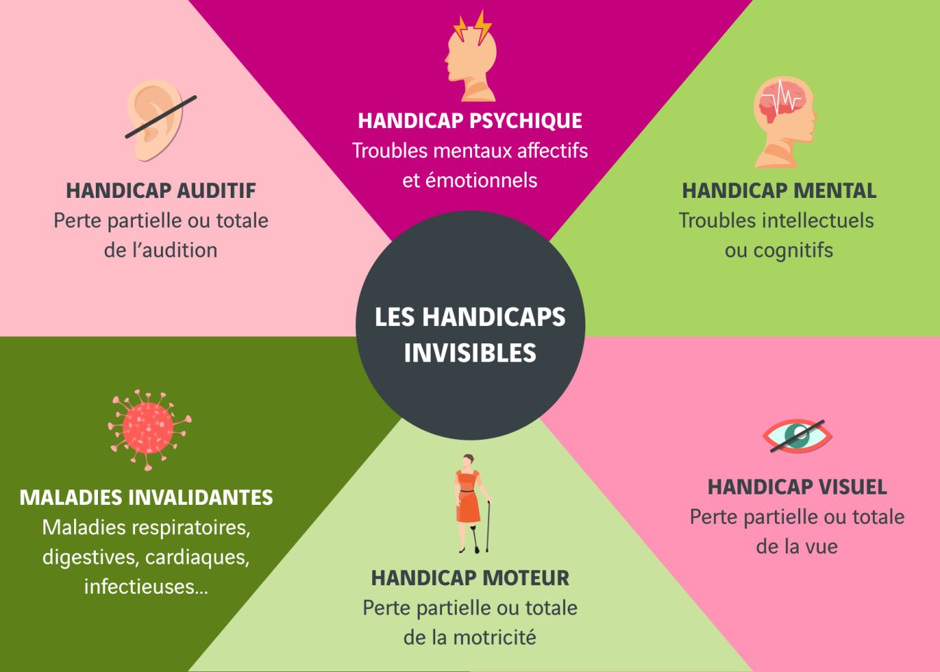 schéma des handicaps invisibles