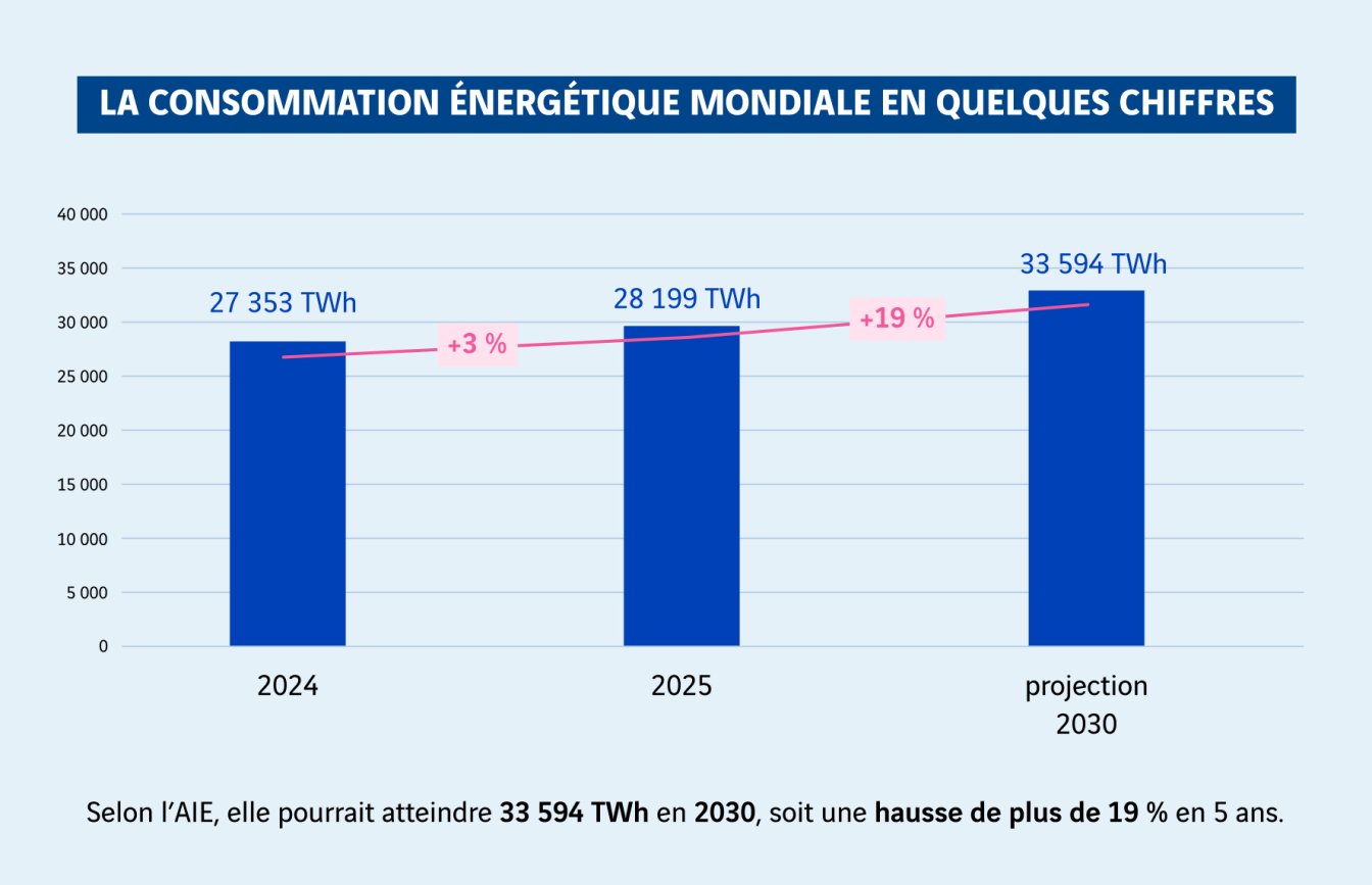schéma de la consommation énergétique mondiale