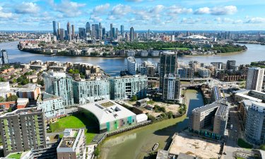 Vue aérienne du centre-ville de Londres