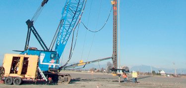 Drainage vertical pour un futur centre commercial