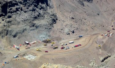 Premier tir sur le chantier des tunnels d’El Teniente
