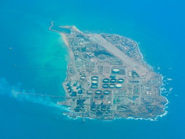 Extension de l’île de Das