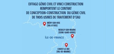 VINCI Construction remporte la conception-construction du génie civil de trois usines de traitement d’eau du SEDIF