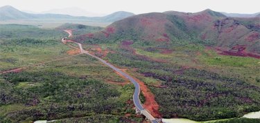 Réfection d’une route en Nouvelle-Calédonie