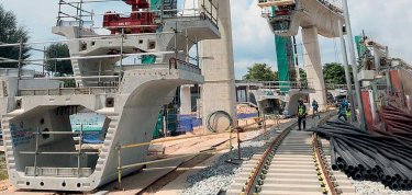 Construction d’un viaduc pour un site d’essais ferroviaires