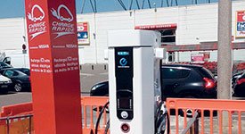 Bornes de recharge rapide pour Auchan