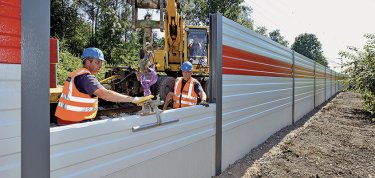 Installation de murs antibruit