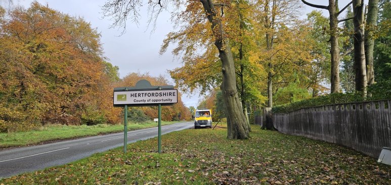 Route du Hertfordshire au Royaume-Uni