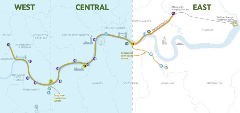 VINCI attributaire du contrat pour le lot Est du tunnel d’assainissement ”Thames Tideway” à Londres