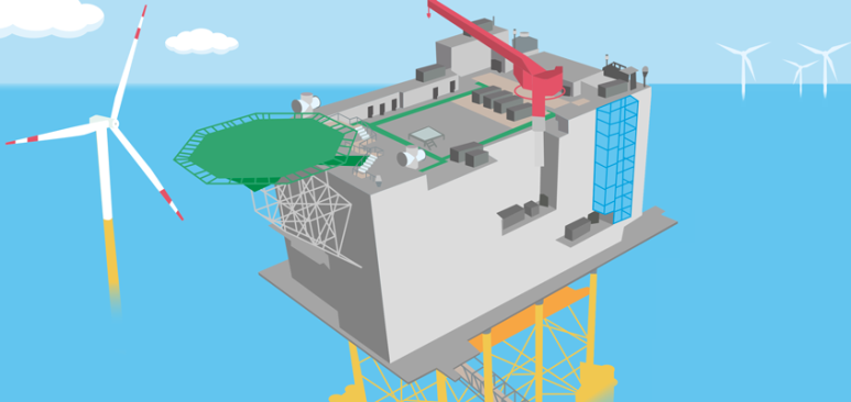 VINCI remporte le contrat de conception-construction-installationde plateformes de conversion d’énergie électrique d’origine éolienne en mer du Nord