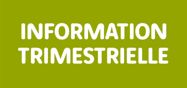 Information trimestrielle au 30 septembre 2016