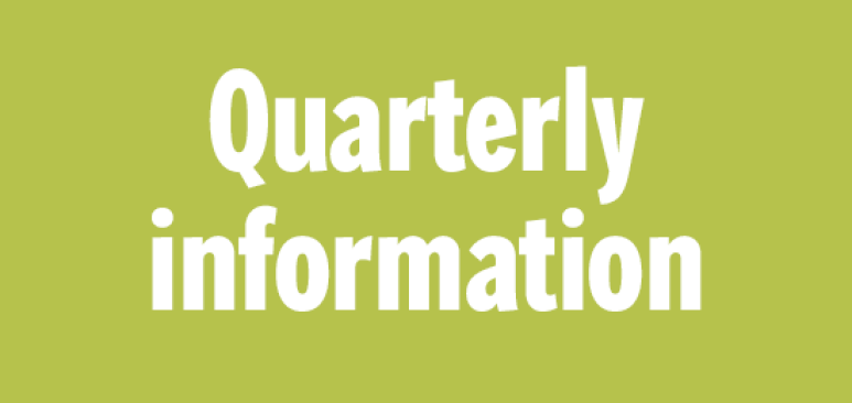 Quarterly information at 30 September 2019