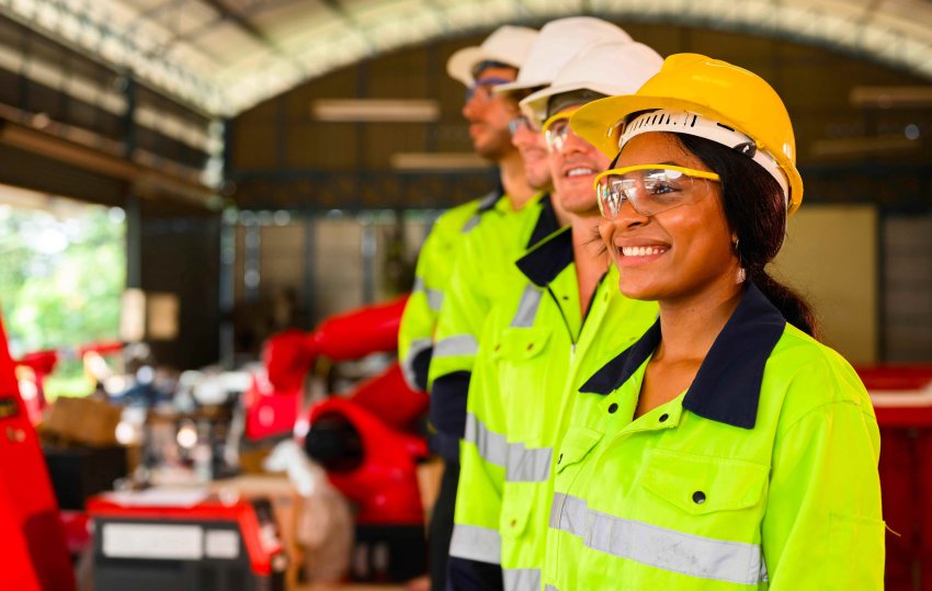 Collaborateurs sur un chantier