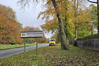 Route du Hertfordshire au Royaume-Uni 