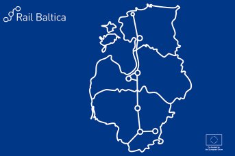 Carte décrivant le tracé des 870 km de voies ferrées du projet Rail Baltica