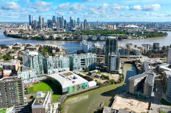 Vue aérienne du centre-ville de Londres
