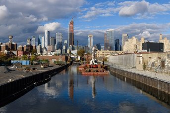 Vue du canal Gowanus Owls Head à New York