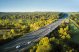 Vue aérienne d'une autoroute en France