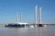 La travée centrale du pont Jacques Chaban-Delmas est posée