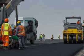 Route en chantier au Qatar