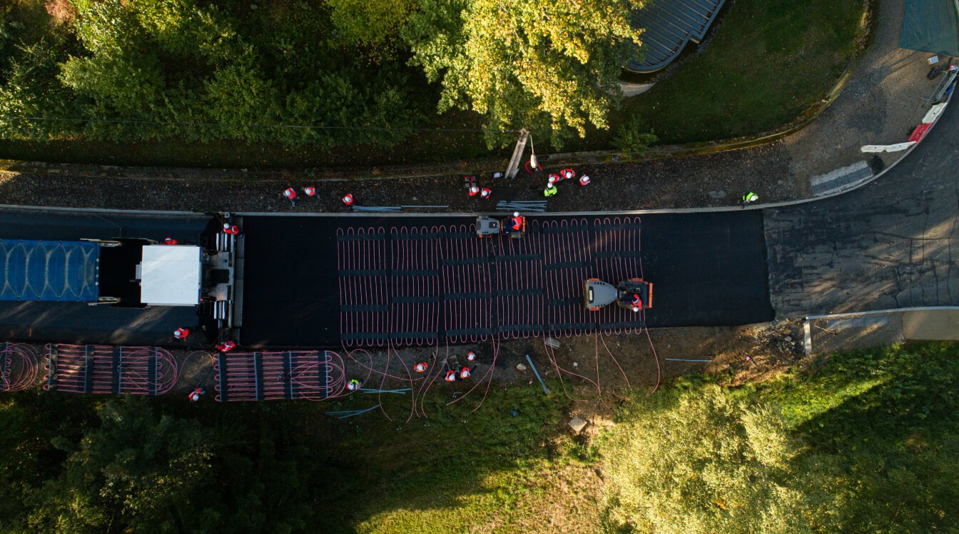 Chantier Power Road à Egletons - France