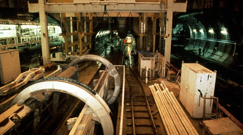 Chantier du tunnel sous la Manche