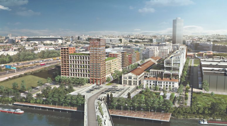 vue aérienne d'Universeine - Saint-Denis, France