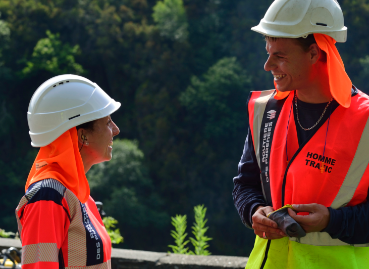 Collaborateurs sur chantier