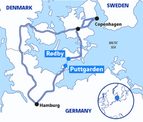 The Puttgarden to Rødby tunnel layout