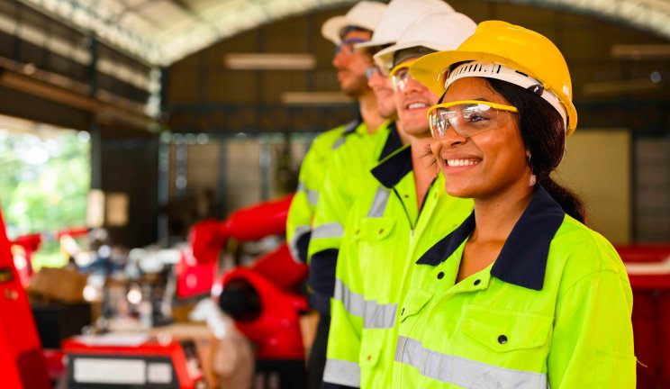 Collaborateurs sur un chantier