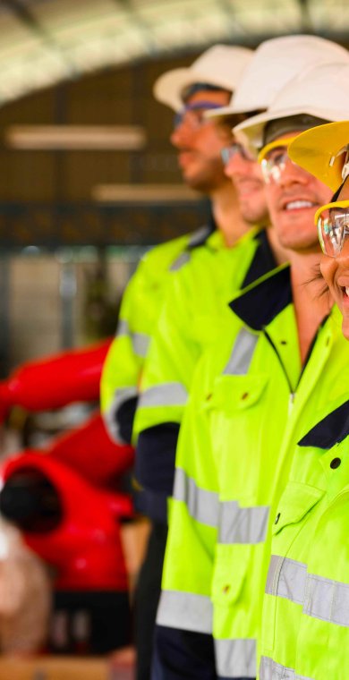 Collaborateurs sur un chantier